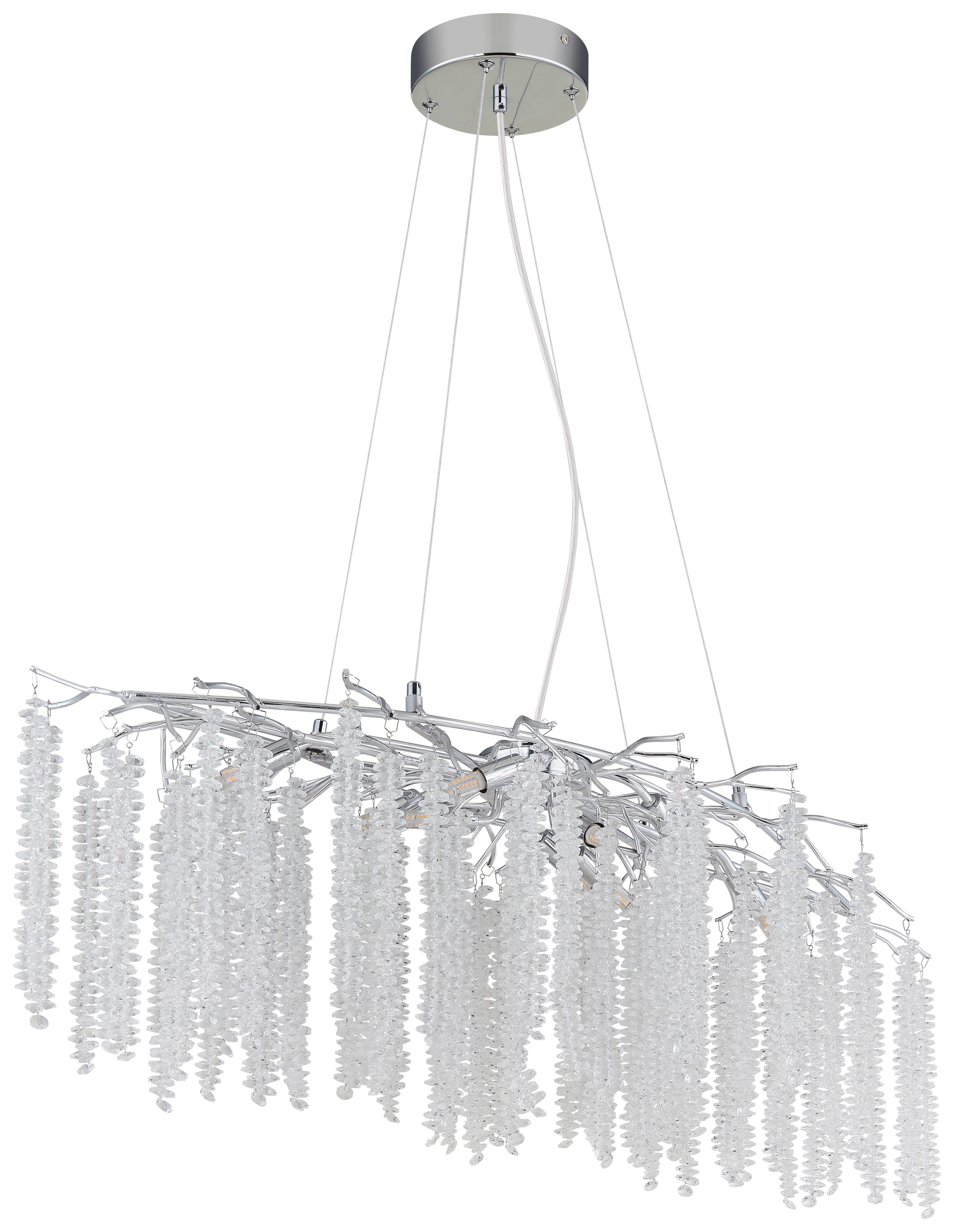 GLOBO Luster Luster-Laverne - klar/Chrom (110,00/50,00/25,50cm) - GLOBO