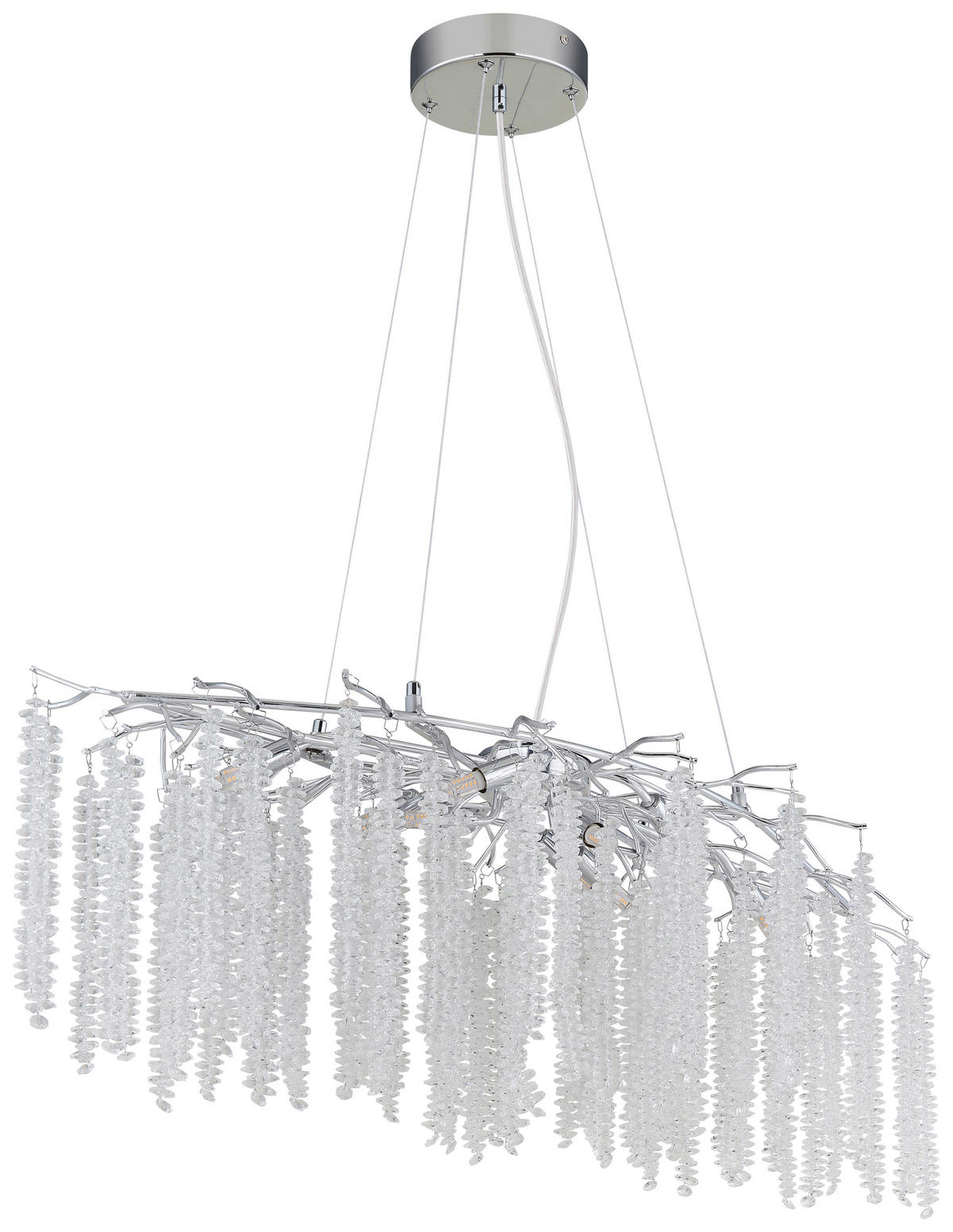 GLOBO Luster Luster-Laverne - klar/Chrom (110,00/50,00/25,50cm) - GLOBO