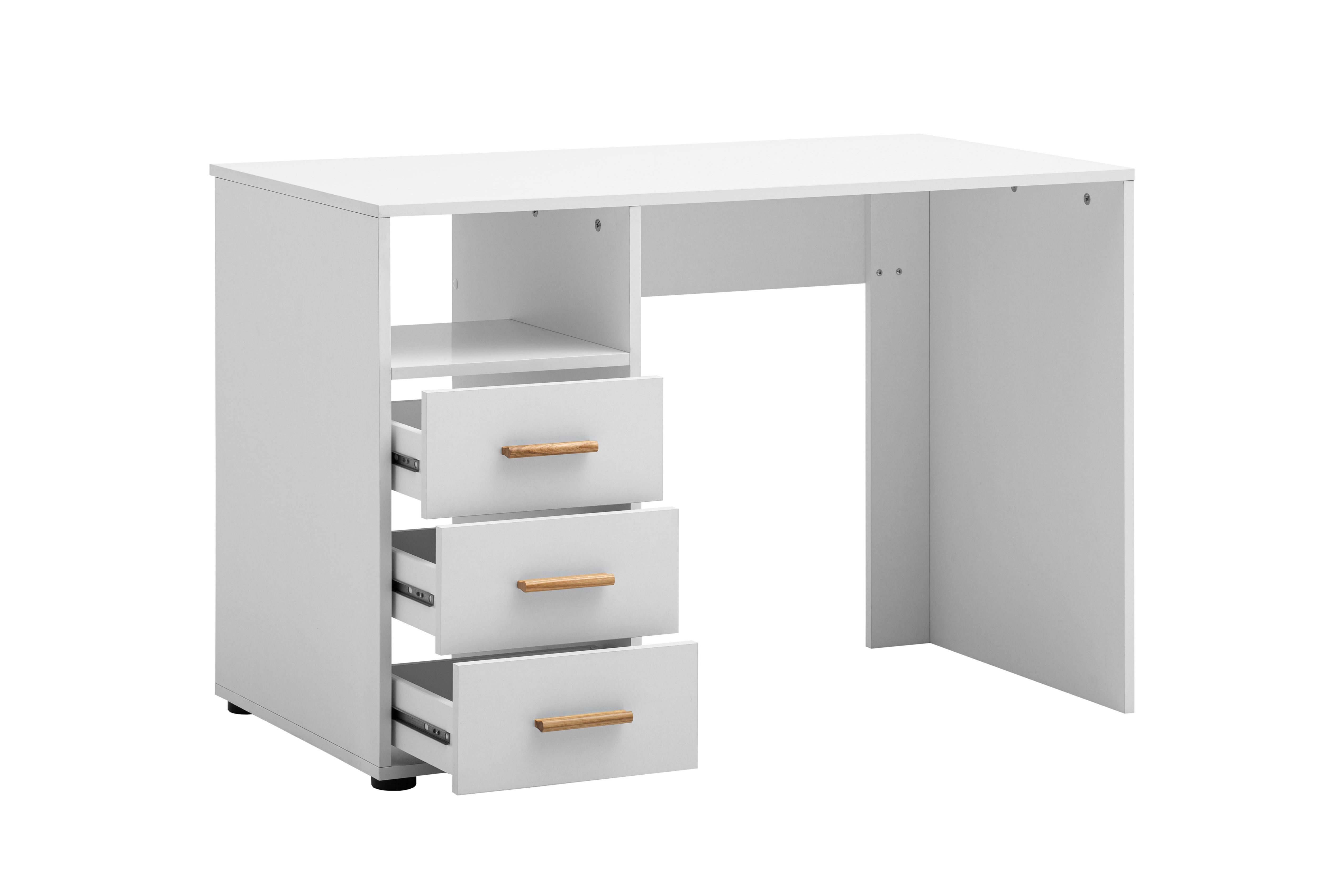 Schreibtisch Torge weiß matt B/H/T: ca. 109x74x58 cm Torge - weiß (109,00/74,00/58,00cm) - Möbelpartner
