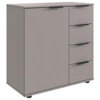 Kombikommode Tilburg Sahara grau B/H/T: ca. 81x83x41 cm Tilburg - schwarz/Sahara (81,00/83,00/41,00cm)