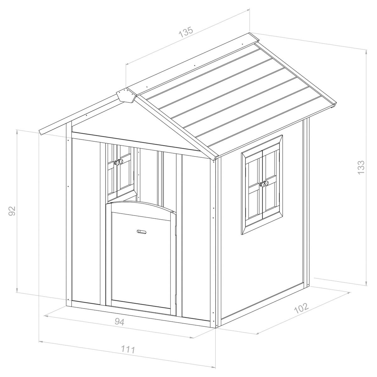AXI Spielhaus Noa natur B/H/T: ca. 94x133x102 cm Noa - natur (94,00/133,00/102,00cm) - AXI