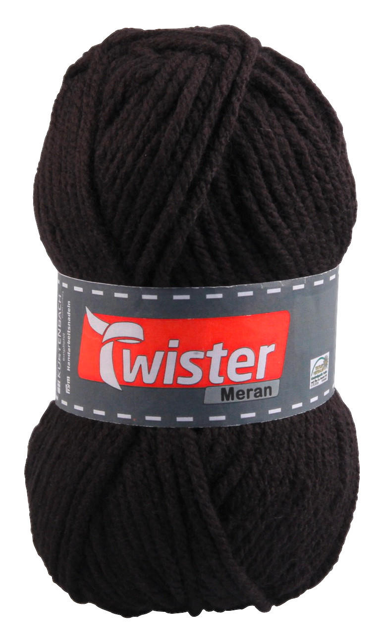 Handstrickgarn Meran schwarz L: ca. 10000 cm Meran - schwarz (10000,00cm) - Twister