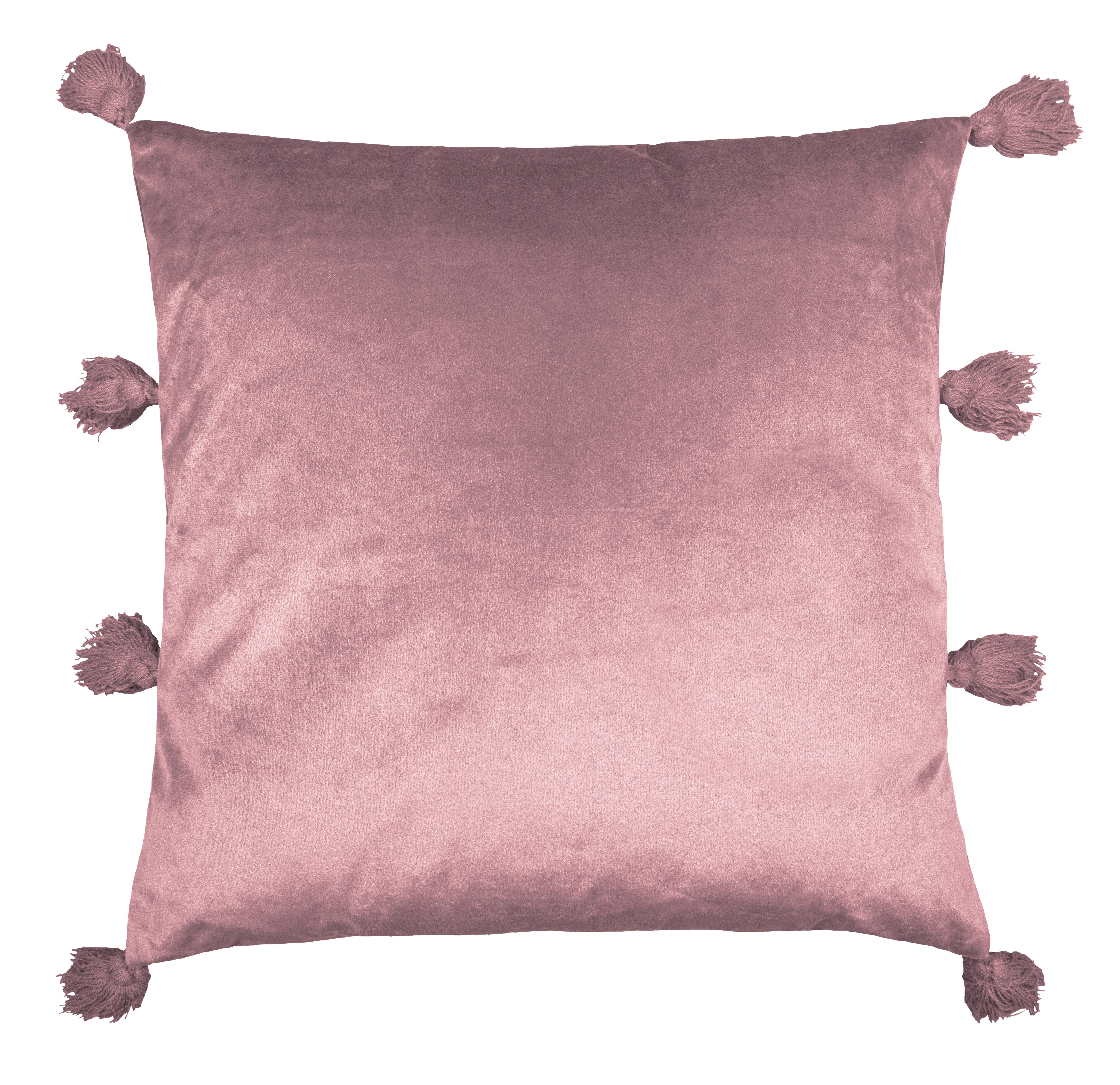 Dekokissen Dekokissen_Pompom 45x45cm rosenholz - rosenholz (45,00/45,00cm)