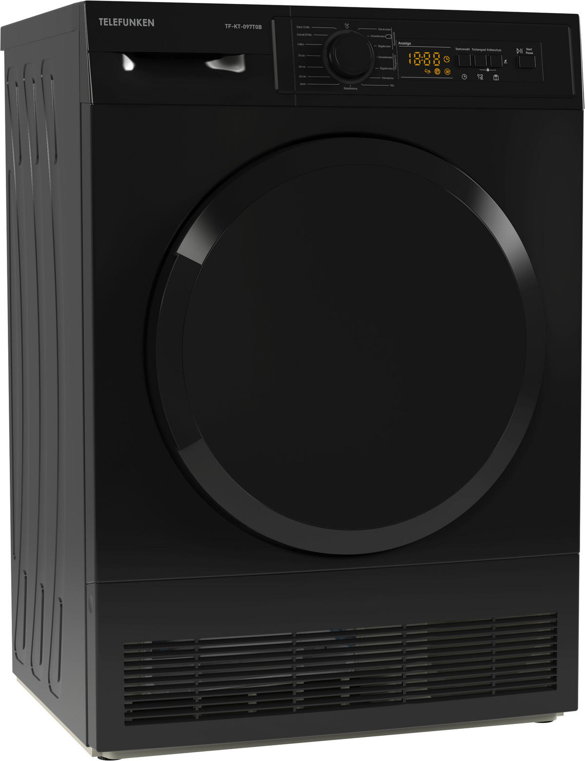 TELEFUNKEN Kondenstrockner TF-KT-097T0B schwarz B/H/T: ca. 59,6x84,5x52,3 cm ca. 7 kg Kondenstrockner TF-KT-097T0B - schwarz (59,60/84,50/52,30cm) - TELEFUNKEN