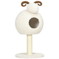 PawHut Kratzbaum cremeweiß Polyester B/H/L: ca. 40x80x40 cm Kratzbaum - cremeweiß (40,00/40,00/80,00cm) - PawHut