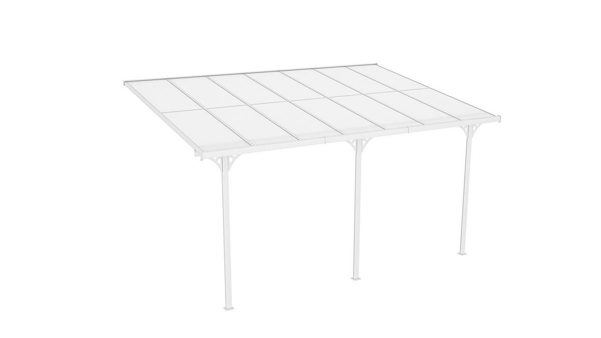 Westmann Terrassenüberdachung Bruce weiß Aluminium B/H/L: ca. 435x270x300 cm Bruce - weiß (300,00/435,00/270,00cm) - Westmann