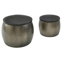 Couchtisch 2er-Set. silber B/H/T: ca. 0x45x0 cm 2er-Set. - silber (0,00/45,00/0,00cm) - Wohnling