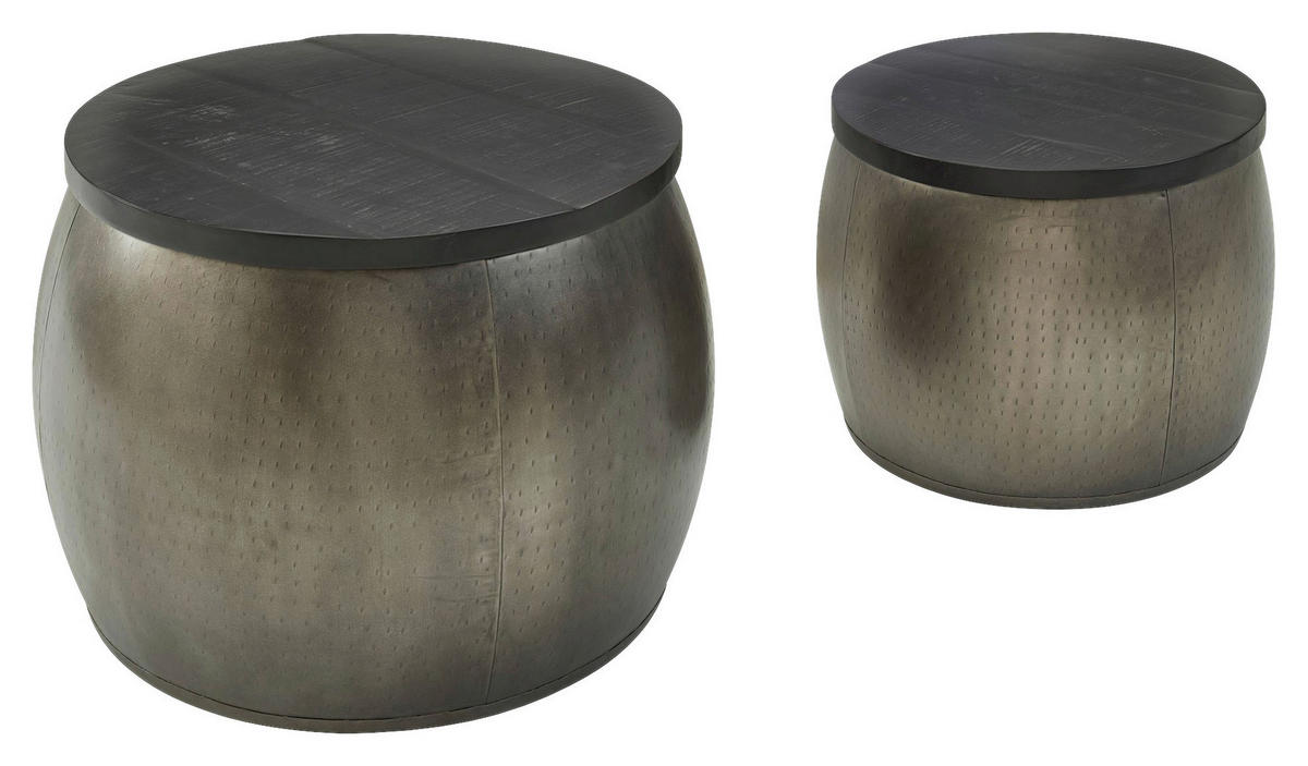 Couchtisch 2er-Set. silber B/H/T: ca. 0x45x0 cm 2er-Set. - silber (0,00/45,00/0,00cm) - Wohnling