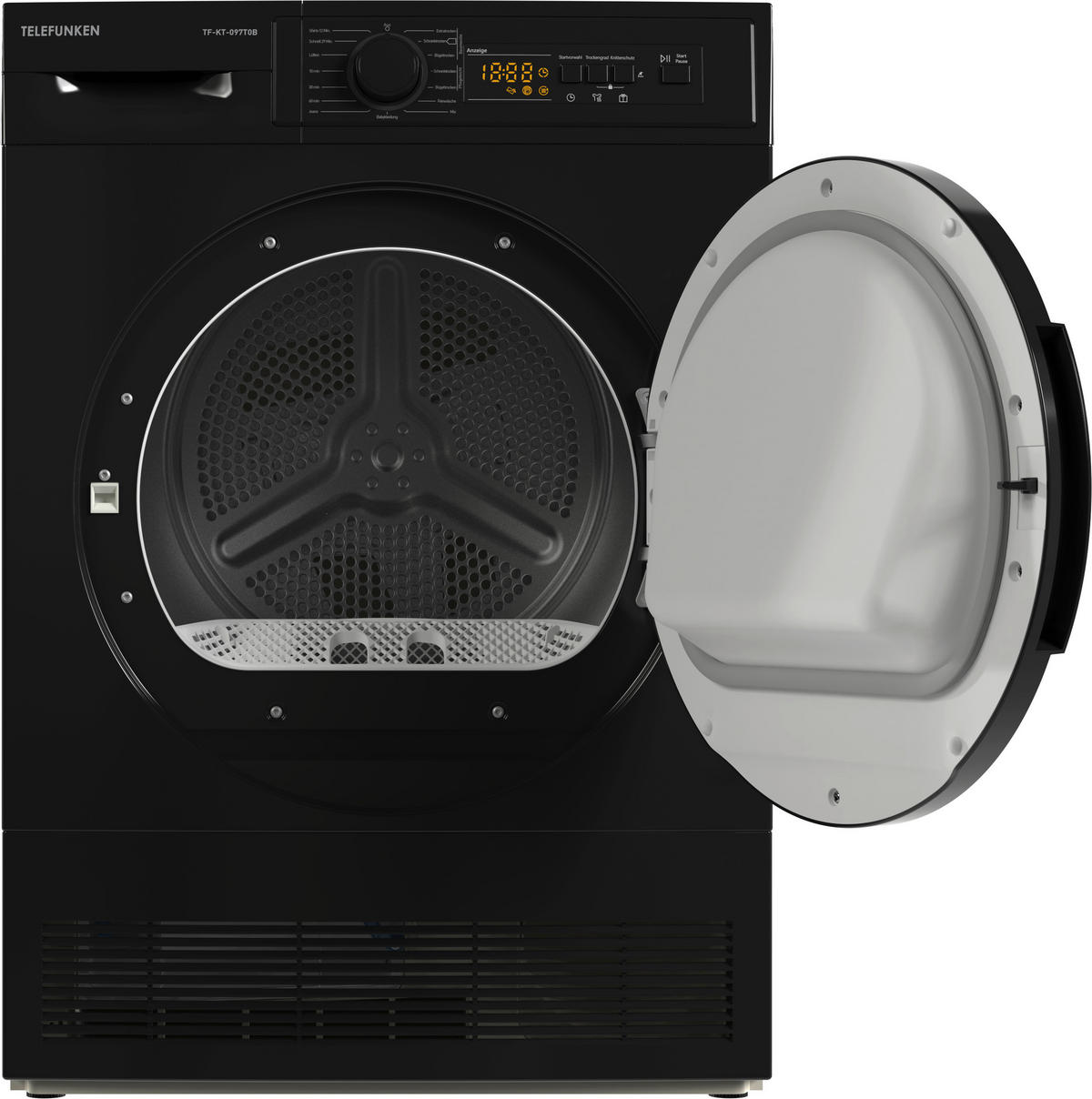 TELEFUNKEN Kondenstrockner TF-KT-097T0B schwarz B/H/T: ca. 59,6x84,5x52,3 cm ca. 7 kg Kondenstrockner TF-KT-097T0B - schwarz (59,60/84,50/52,30cm) - TELEFUNKEN