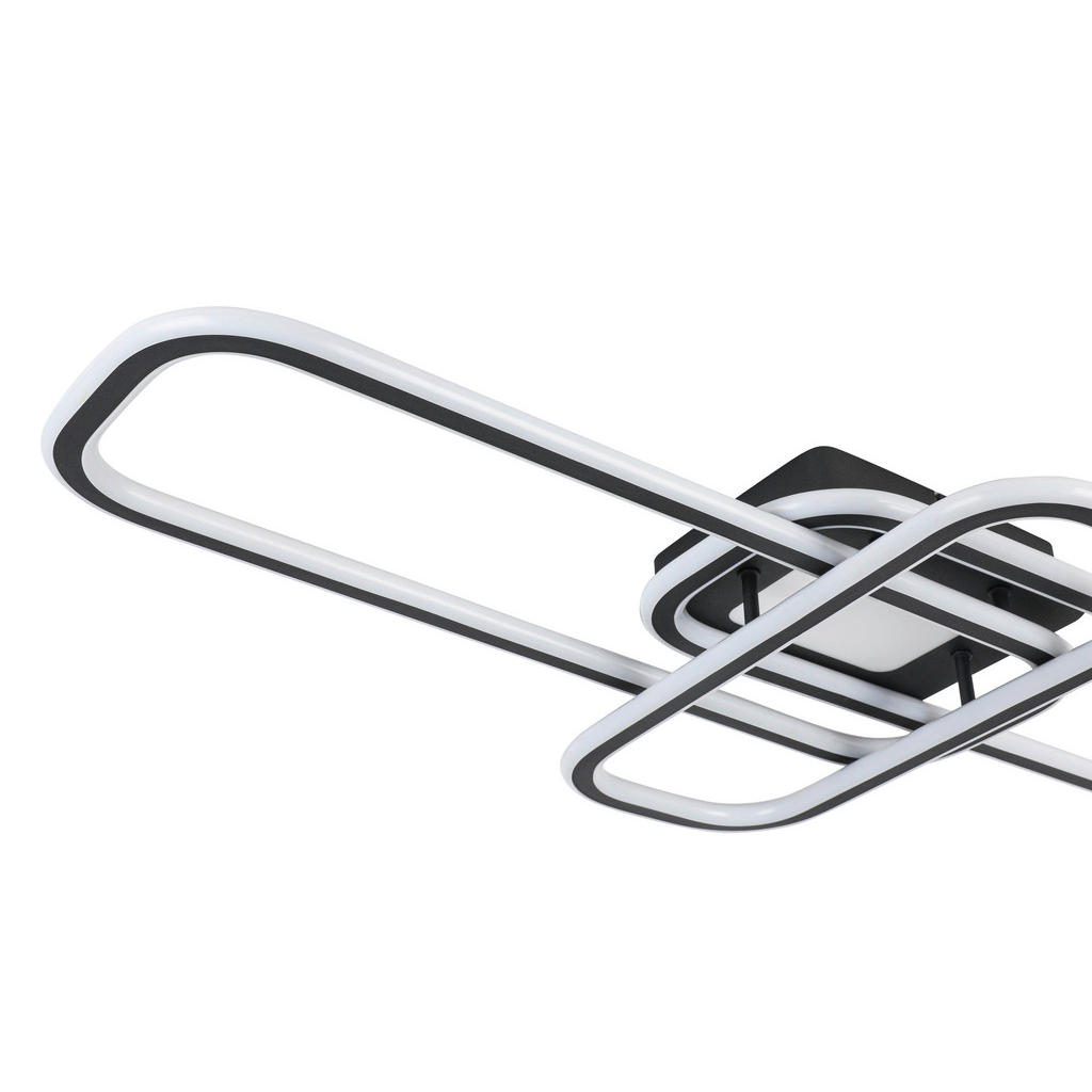 Thumbnail - Nolo LED-Deckenleuchte schwarz Metall B/H/L: ca. 46x11x95 cm