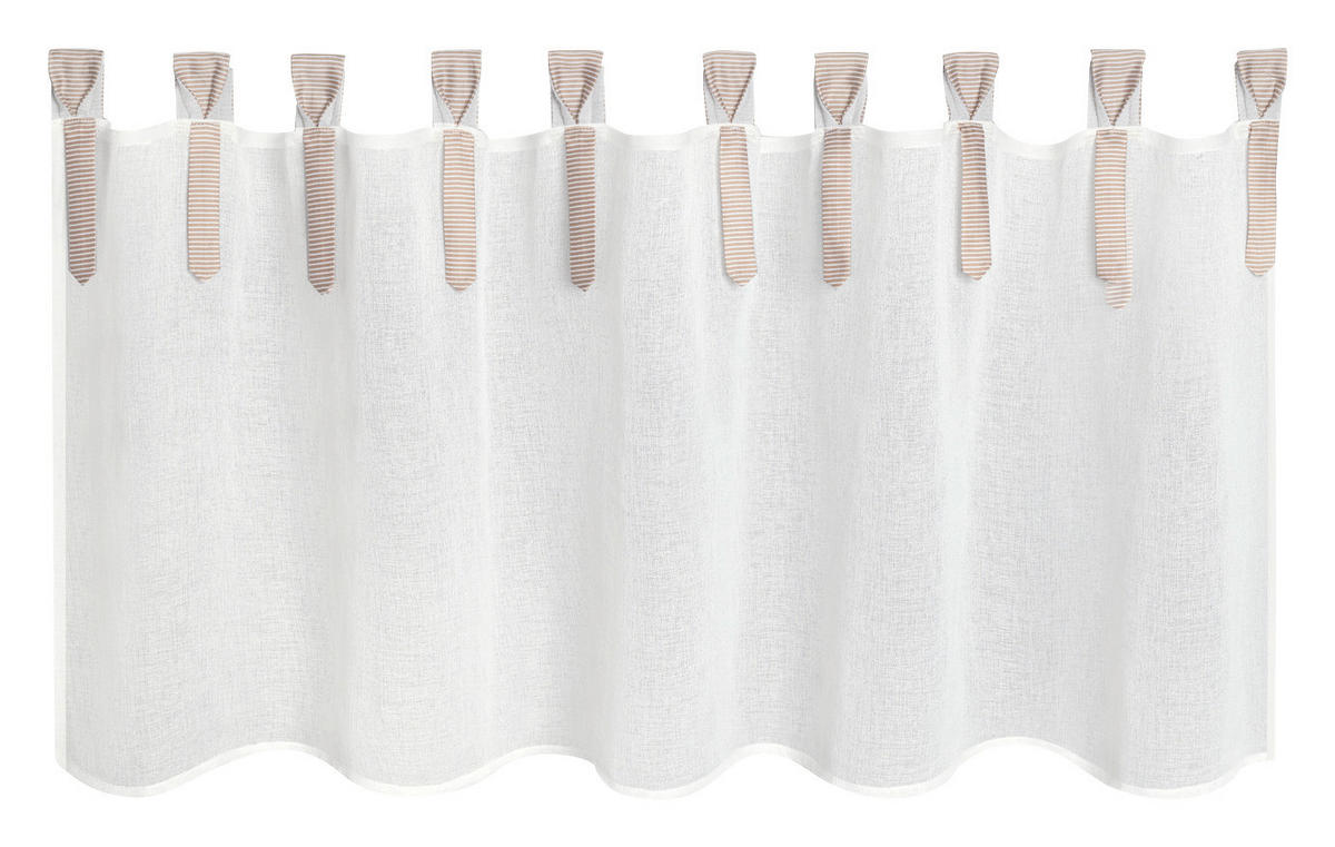 Scheibengardine Zilla hellbraun B/L: ca. 140x50 cm Zilla - hellbraun (140,00/50,00cm) - Happy Home