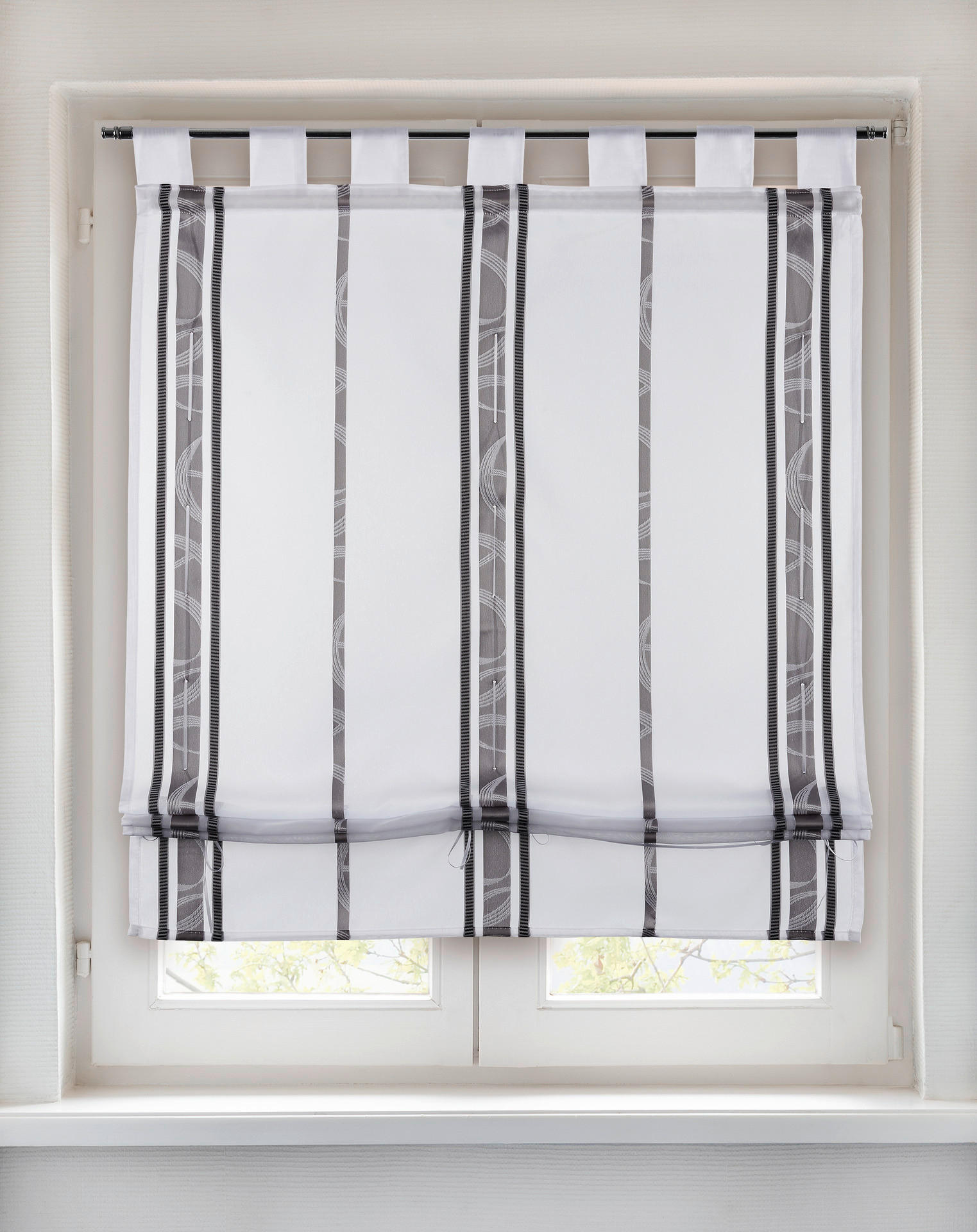 POCOline Bändchenrollo Klara grau B/L: ca. 80x140 cm Klara - grau (80,00/140,00cm) - POCOline