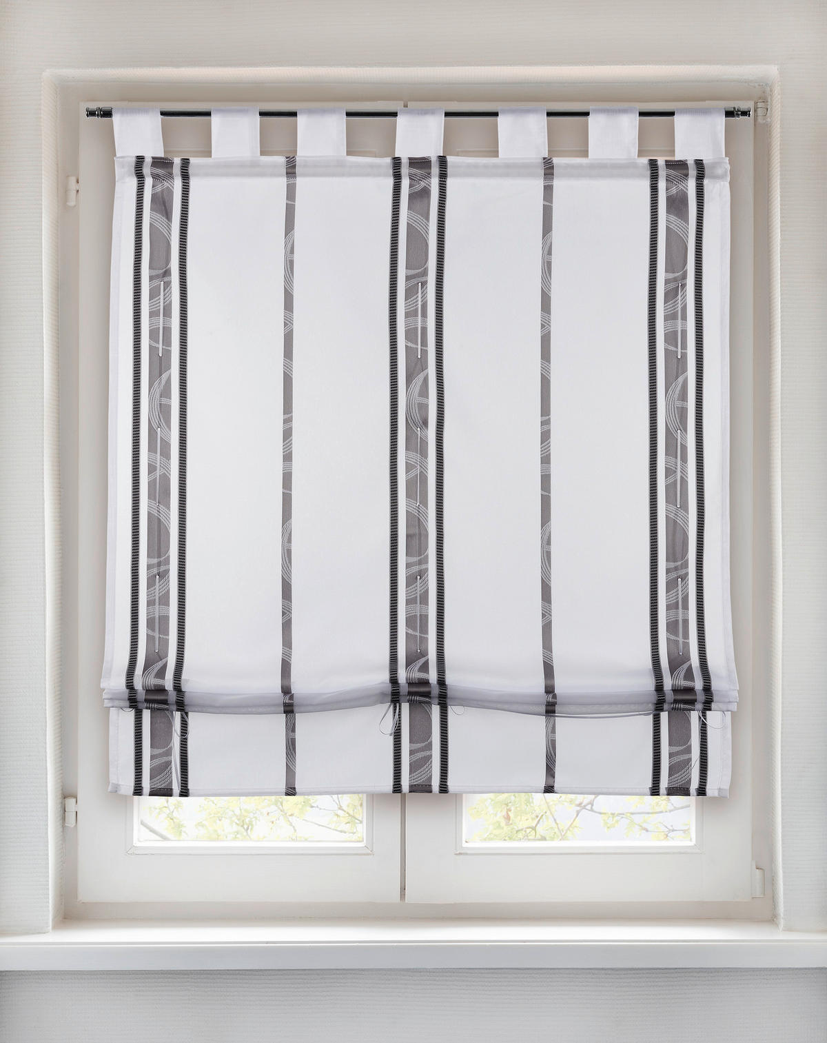 POCOline Bändchenrollo Klara grau B/L: ca. 100x140 cm Klara - grau (100,00/140,00cm) - POCOline