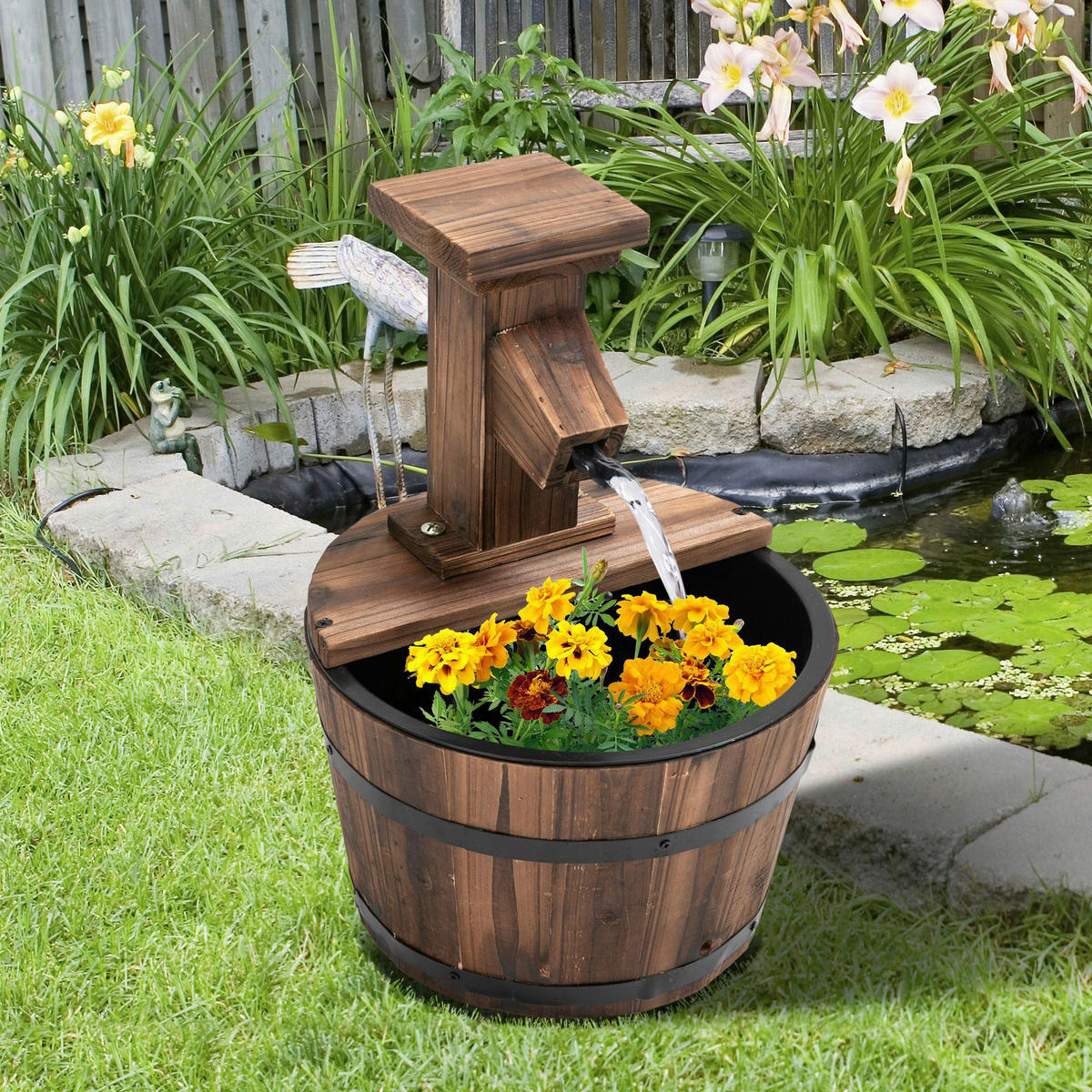 Outsunny Gartenbrunnen Gartenbrunnen 844-216 - (27,00/37,00cm) - Outsunny