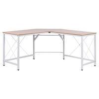 Computertisch 836-122AK natur weiß B/H/L: ca. 150x76x150 cm 836-122AK - weiß/natur (150,00/150,00/76,00cm) - HOMCOM