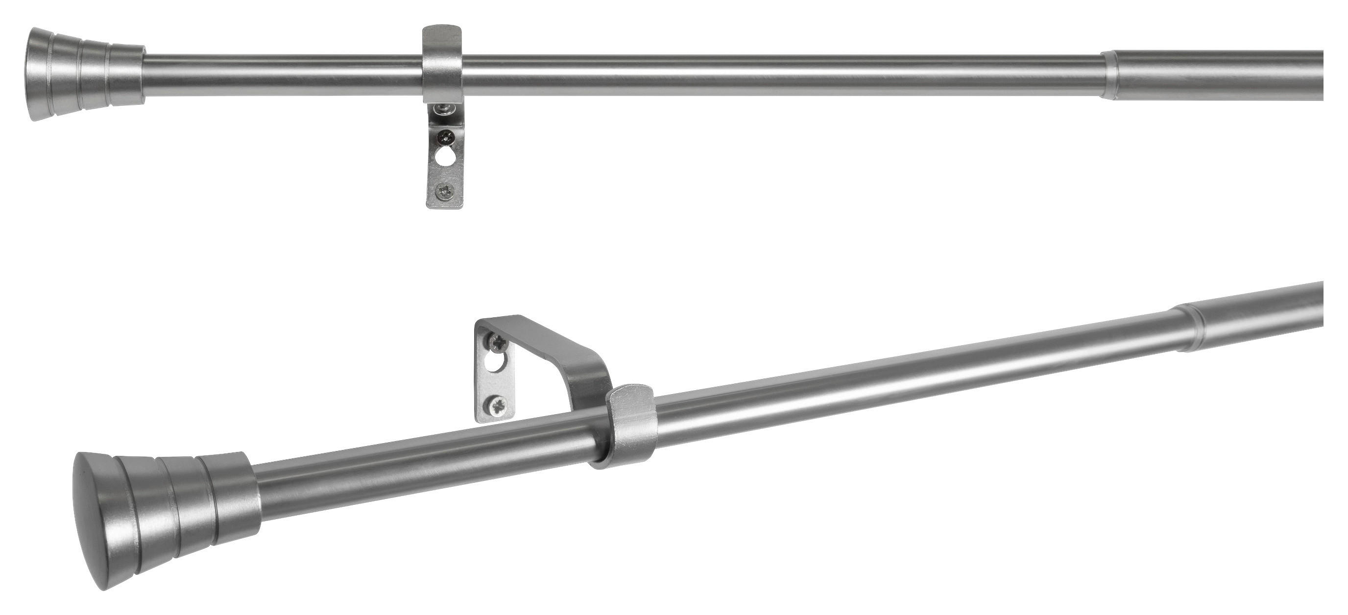 ondeco Stilgarnituren habito_rillmino Edelstahloptik Metall ausziehbar von ca. 120 bis 210 cm 1.0 Läufe habito_rillmino - Edelstahloptik - ondeco