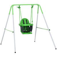 Outsunny Kinderschaukel grau B/H/L: ca. 146x122x122 cm Kinderschaukel - grün/grau (122,00/146,00/122,00cm) - Outsunny