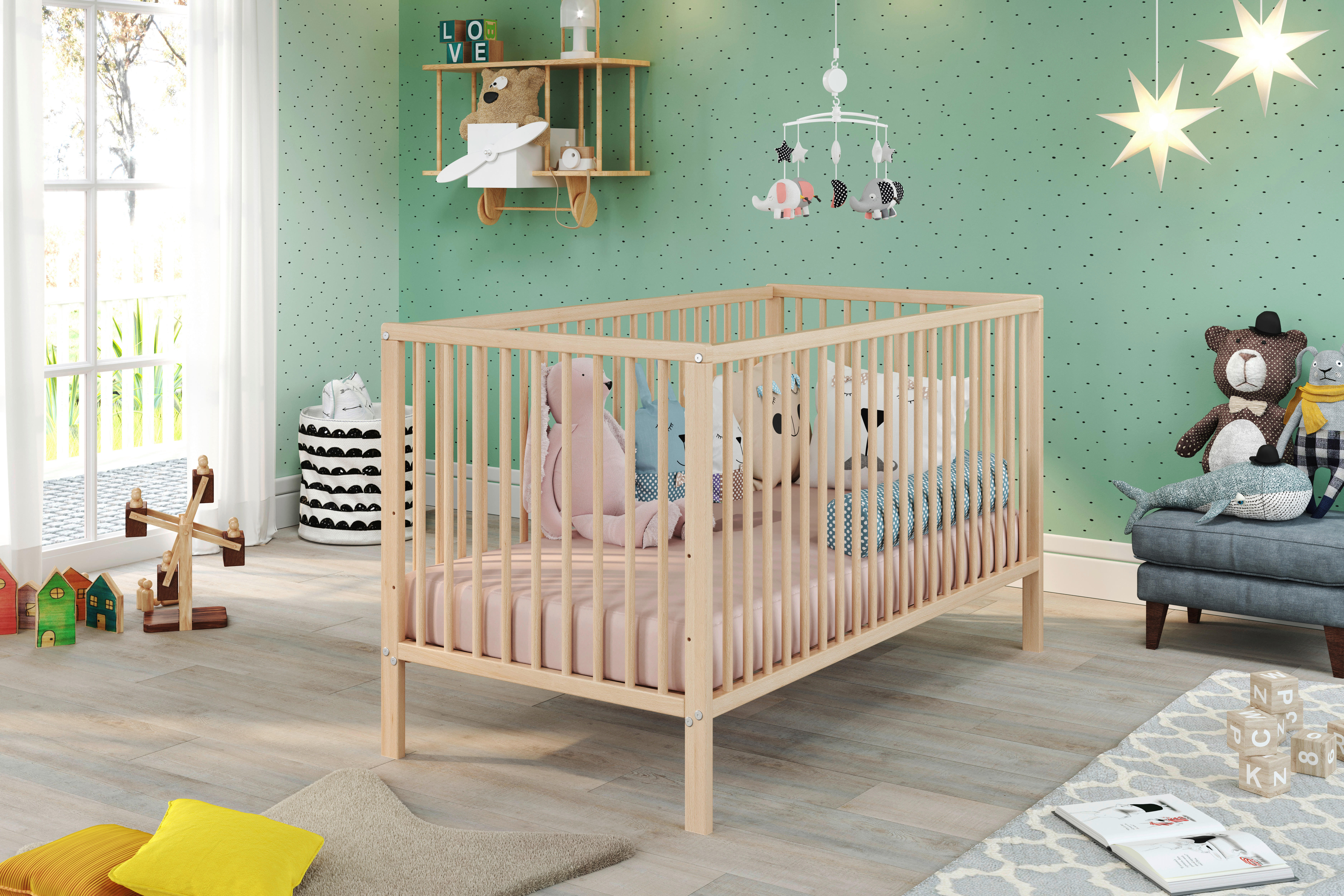 Babybett buche B/H/T: ca. 144x84x78 cm Liegefläche B/L: ca. 70x140 cm günstig online kaufen