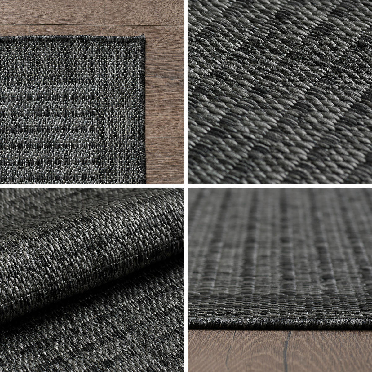 Ayyildiz Teppich GIZA schwarz B/L: ca. 80x250 cm GIZA - schwarz (80,00/250,00cm) - Ayyildiz