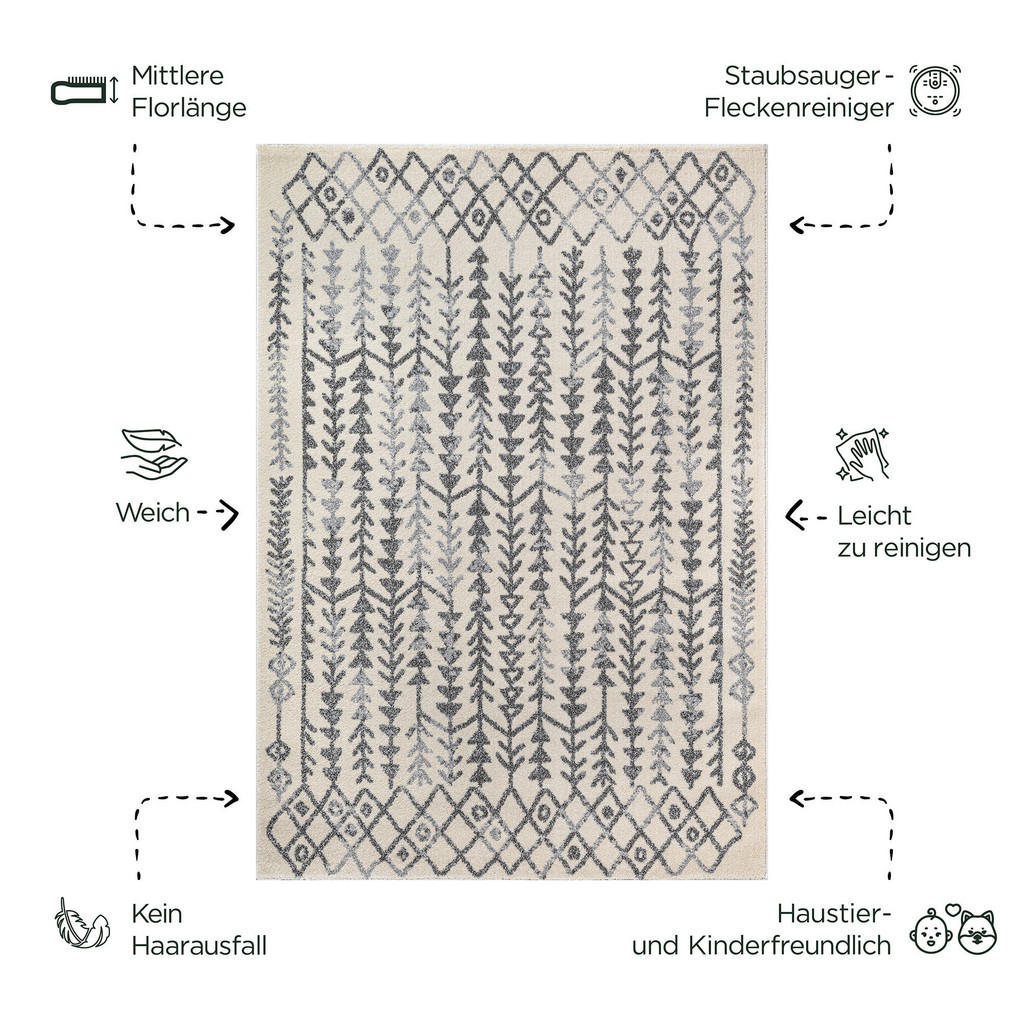 Thumbnail - Sanat Teppich creme B/L: ca. 230x160 cm