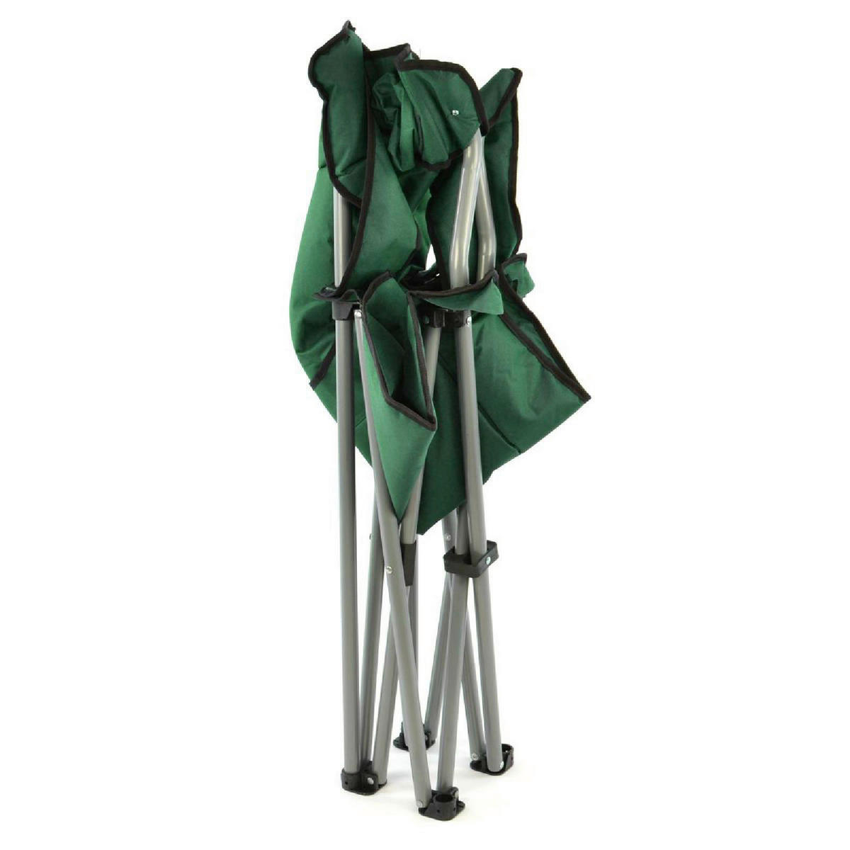 VCM Campingstuhl dunkelgrün Polyester-Mischgewebe B/H/T: ca. 60x100x60 cm Campingstuhl - dunkelgrün (60,00/100,00/60,00cm) - VCM