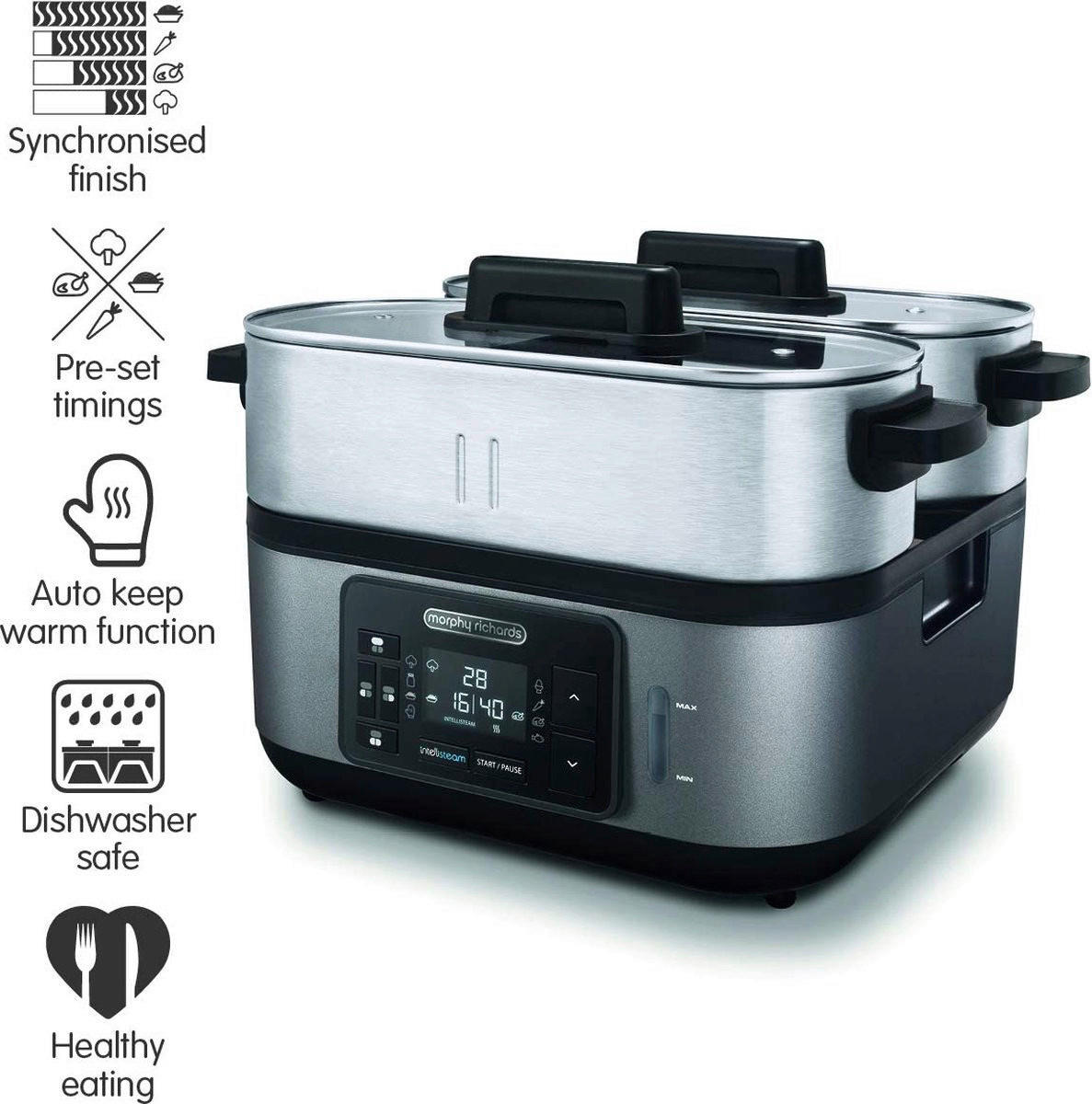 Morphy Richards Dampfgarer 470006EE B/H/L: ca. 34x28x38 cm Dampfgarer_Intellisteam 470006EE - (38,00/34,00/28,00cm) - Morphy Richards