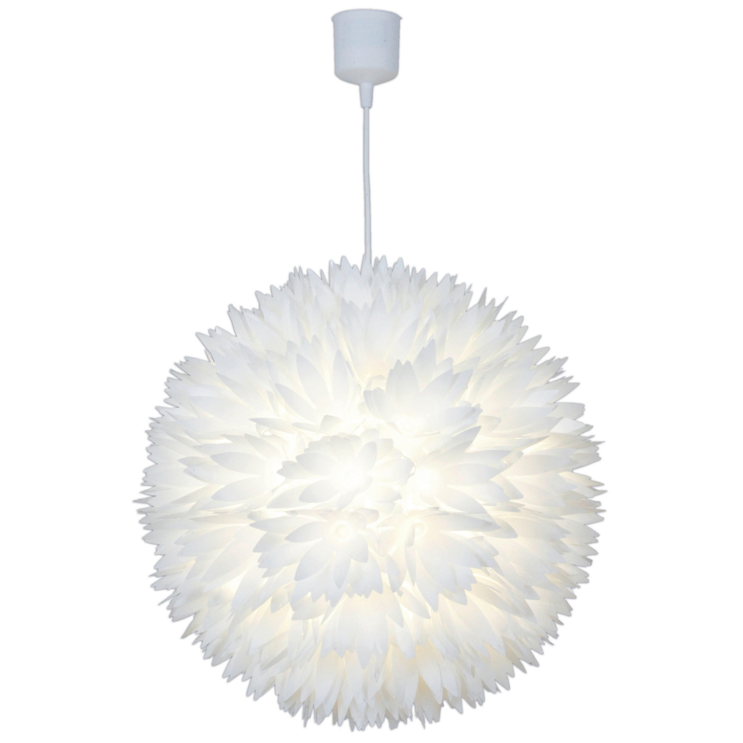 Näve Leuchten Pendelleuchte 7024923 weiß Kunststoff B/H/T: ca. 47x135x47 cm E27 1 Brennstellen Lotus - weiß (47,00/135,00/47,00cm) - Näve Leuchten