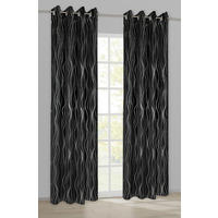 Verdunklungsvorhang Monaco schwarz B/L: ca. 135x245 cm Monaco - schwarz/silber (135,00/245,00cm)