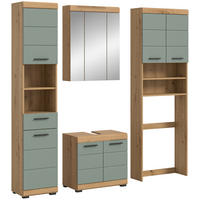Badezimmer-Set Scout Eiche Artisan Nachbildung salbei Nachbildung B/H/T: ca. 190x191x34 cm Scout - Eiche/salbei (190,00/191,00/34,00cm) - xonox.home
