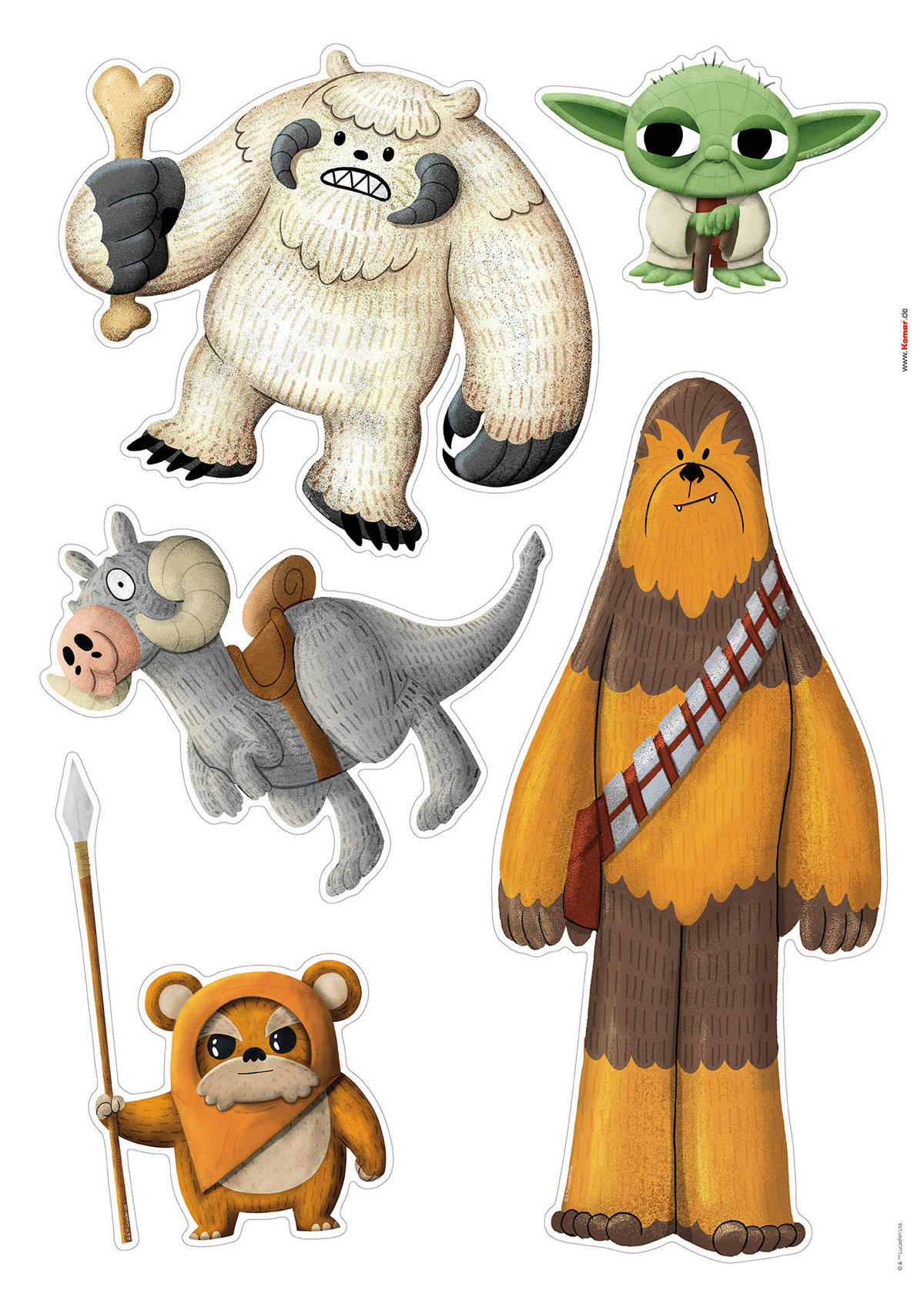 Komar Wandtattoo Star Wars friendly Monsters  Star Wars friendly Monsters B/L: ca. 50x70 cm Star Wars friendly Monsters - (50,00/70,00cm) - Komar