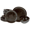 CreaTable Tafelservice Natura Organic braun Steinzeug 12 tlg. Natura Organic - braun - CreaTable