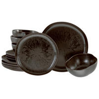 CreaTable Tafelservice Natura Organic braun Steinzeug 12 tlg. Natura Organic - braun - CreaTable