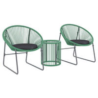 Outsunny Balkonmöbel-Set grün Polyethylen B/H/L: ca. 72x77x73 cm Balkonmöbel Set - grün (73,00/72,00/77,00cm) - Outsunny