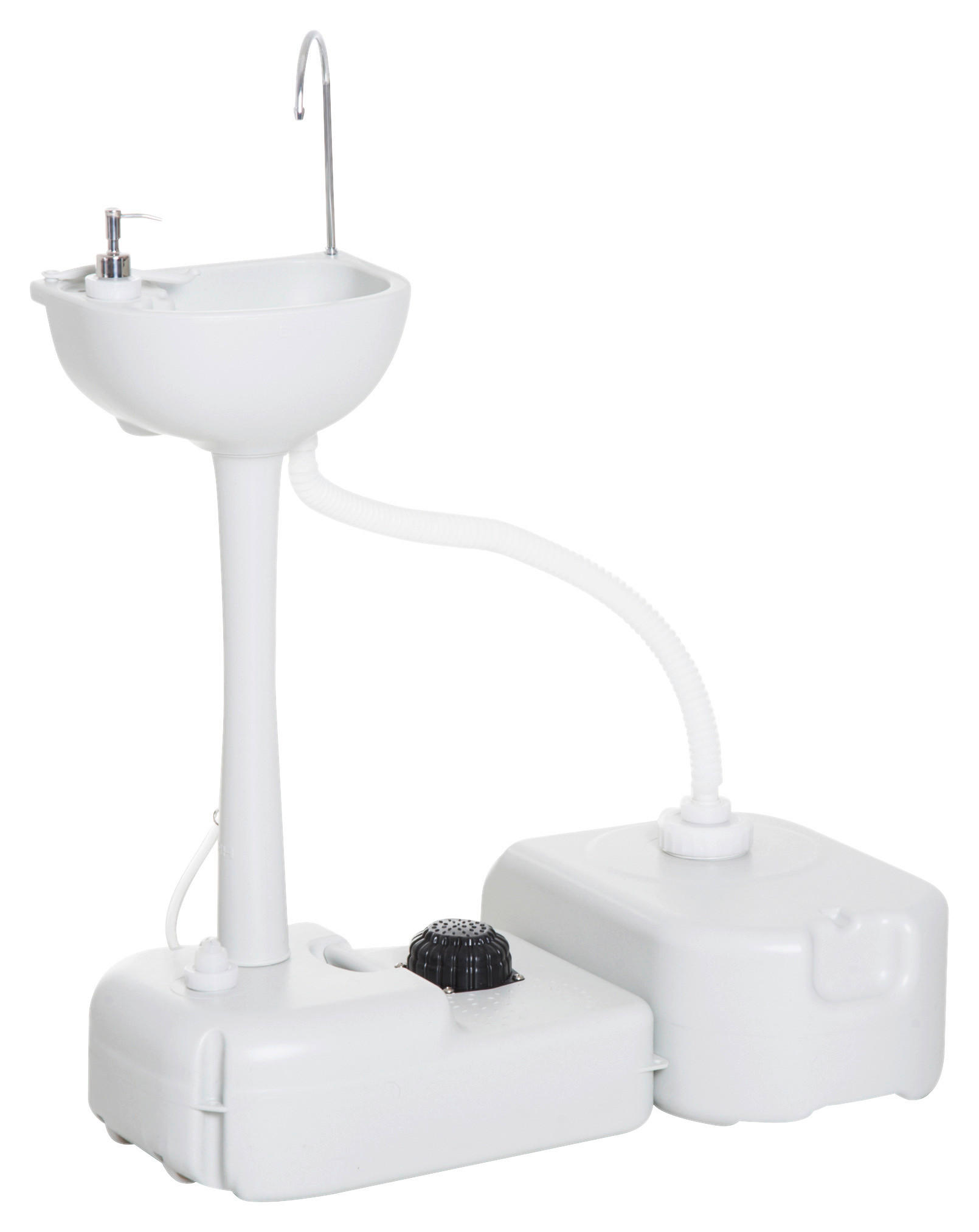 Outsunny Campingartikel B/H/L: ca. 50x83x103 cm Camping_Waschbecken - hellgrau (103,00/50,00/83,00cm) - Outsunny