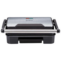 alpina Kontaktgrill silber Aluminium B/H/L: ca. 24x9,5x27,5 cm Kontaktgrill - silber (27,50/24,00/9,50cm) - alpina