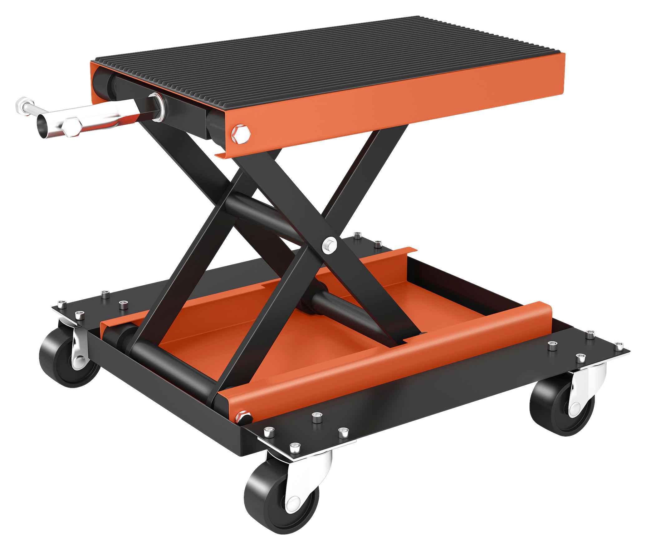 HOMCOM Motorradheber B/H/L: ca. 39,5x13,5x49,5 cm Motorradheber - orange (49,50/39,50/13,50cm) - HOMCOM