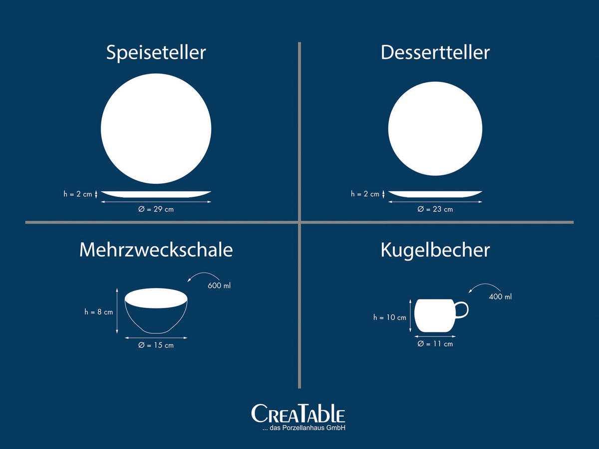 CreaTable Kombiservice Fjord Fjord - multicolor - CreaTable