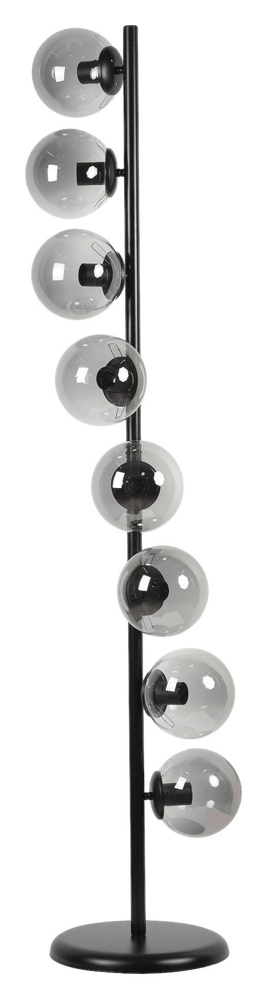 Opviq Stehleuchte weiß Metall Glas B/H/L: ca. 30x155x30 cm E27 8 Brennstellen Stehleuchte_8730-1 - weiß (30,00/30,00/155,00cm) - Opviq