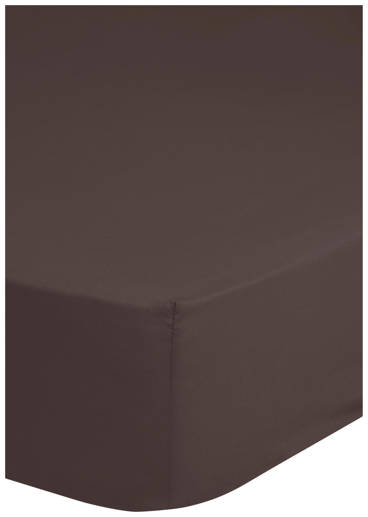 Baumwoll Spannbetttuch Satin Spannbetttuch-Satin 90x200cm - braun (90,00/200,00cm) - HIP