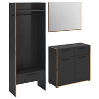 Garderobe Bueno Basalt Nox Oak Nachbildung B/H/T: ca. 180x189x37 cm Bueno - Basalt (180,00/189,00/37,00cm) - xonox.home