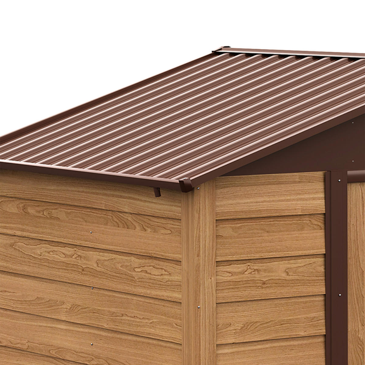 Outsunny Gartenhaus braun B/H/L: ca. 236x208x196 cm Gartenhaus - braun (196,00/236,00/208,00cm) - Outsunny