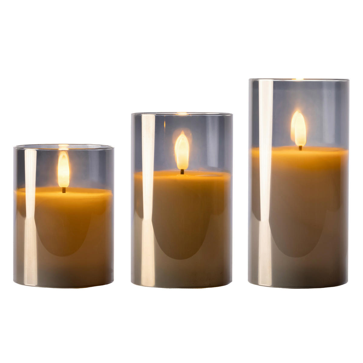 LED-Kerzen 3er Set warmweiß LED-Kerzen_flammenlos_3erSet - warmweiß