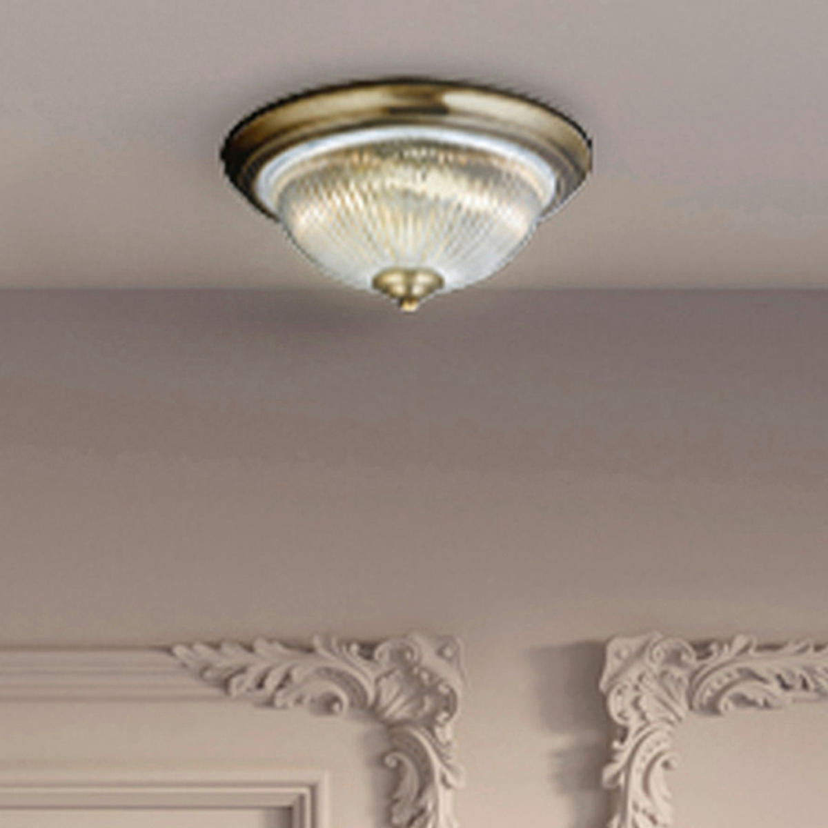 Searchlight Badleuchte messing transparent Stahl Glas B/H/L/D: ca. 29x15x29x29 cm E14 2 Brennstellen American Diner - messing/transparent (29,00/29,00/15,00cm) - Searchlight