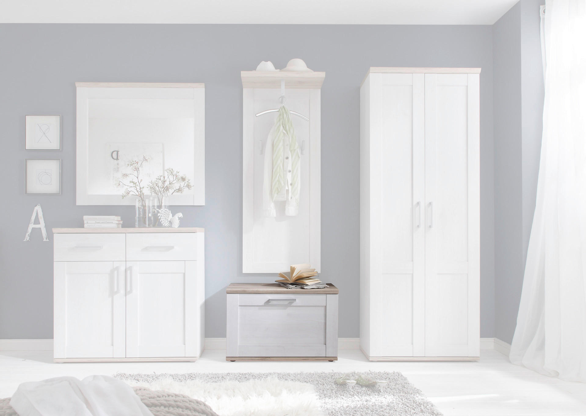 Bank Romance Sibiu Lärche Nachbildung Eiche San-Remo Nachbildung B/H/T: ca. 76x50x38 cm Romance - Eiche (76,00/50,00/38,00cm)