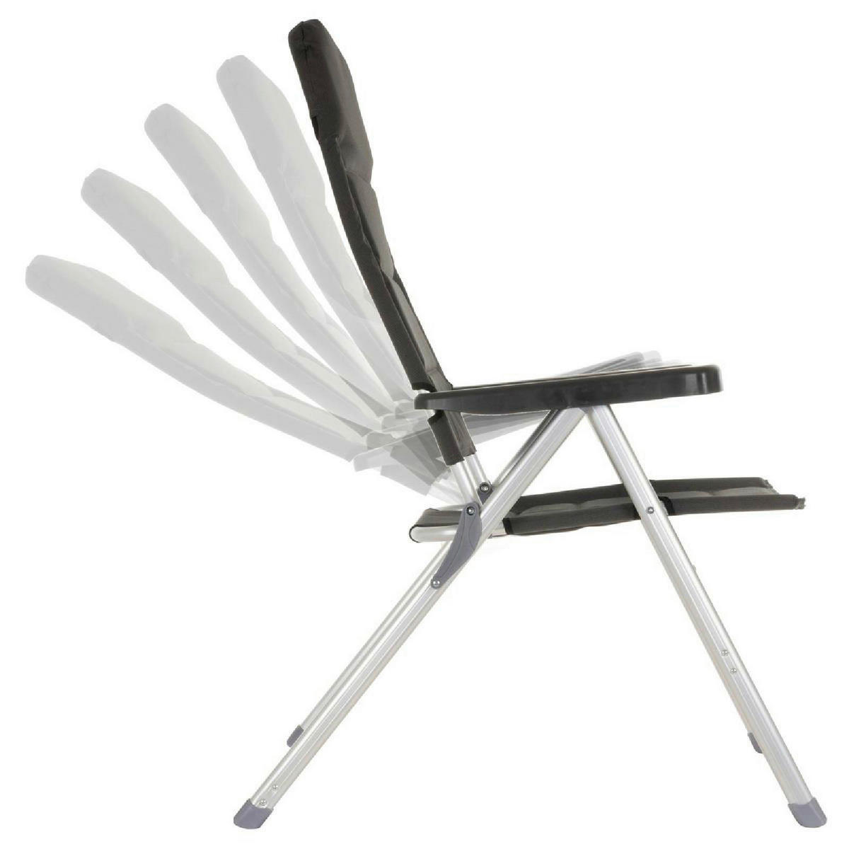 VCM Campingstuhl-Set grau Polyester-Mischgewebe B/H/T: ca. 63x122x58 cm Campingstuhlset - grau (63,00/122,00/58,00cm) - VCM