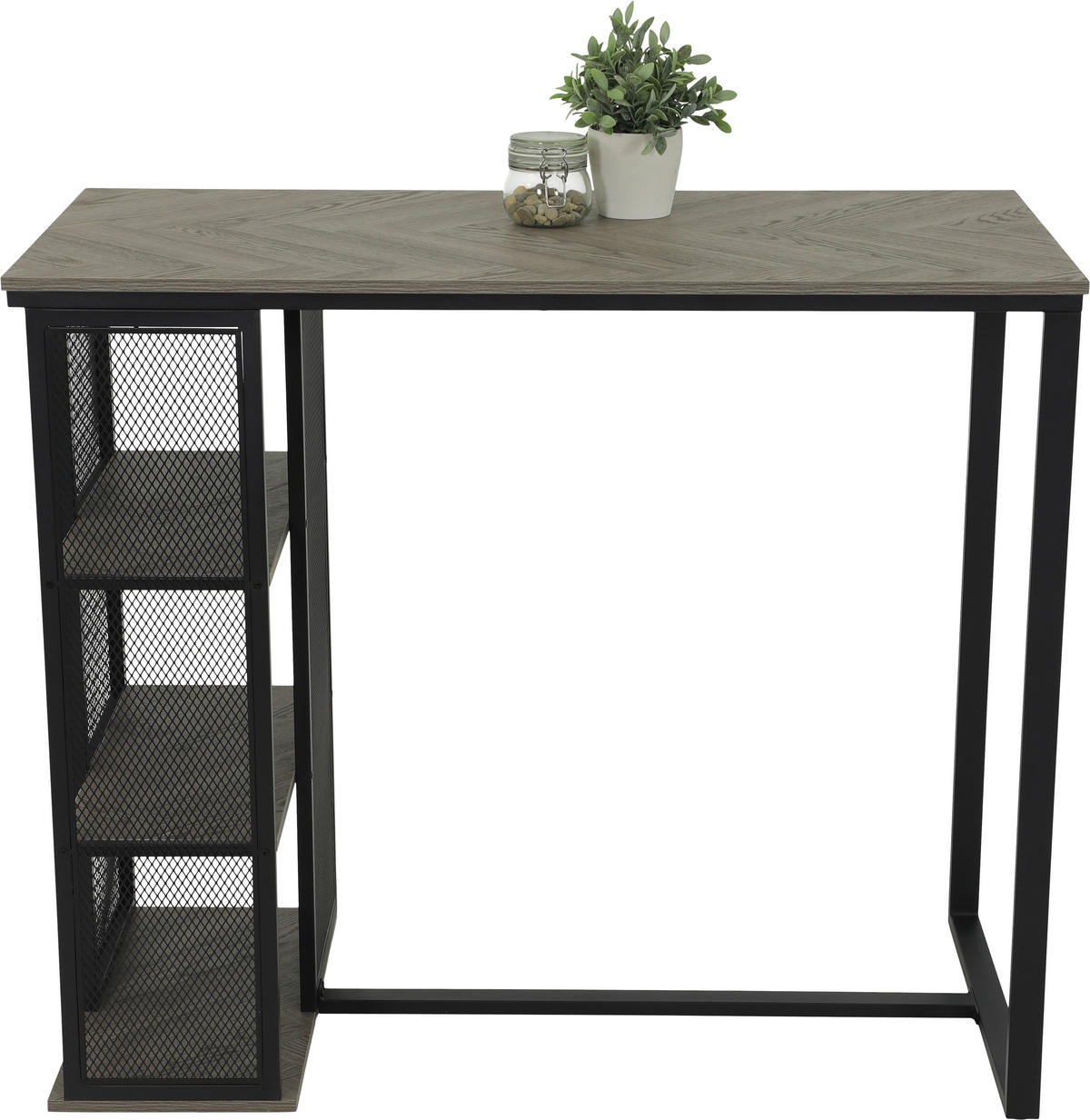 Bartisch Klara grau Holzwerkstoff B/H/T: ca. 120x103x60 cm Klara - schwarz/grau (120,00/103,00/60,00cm)