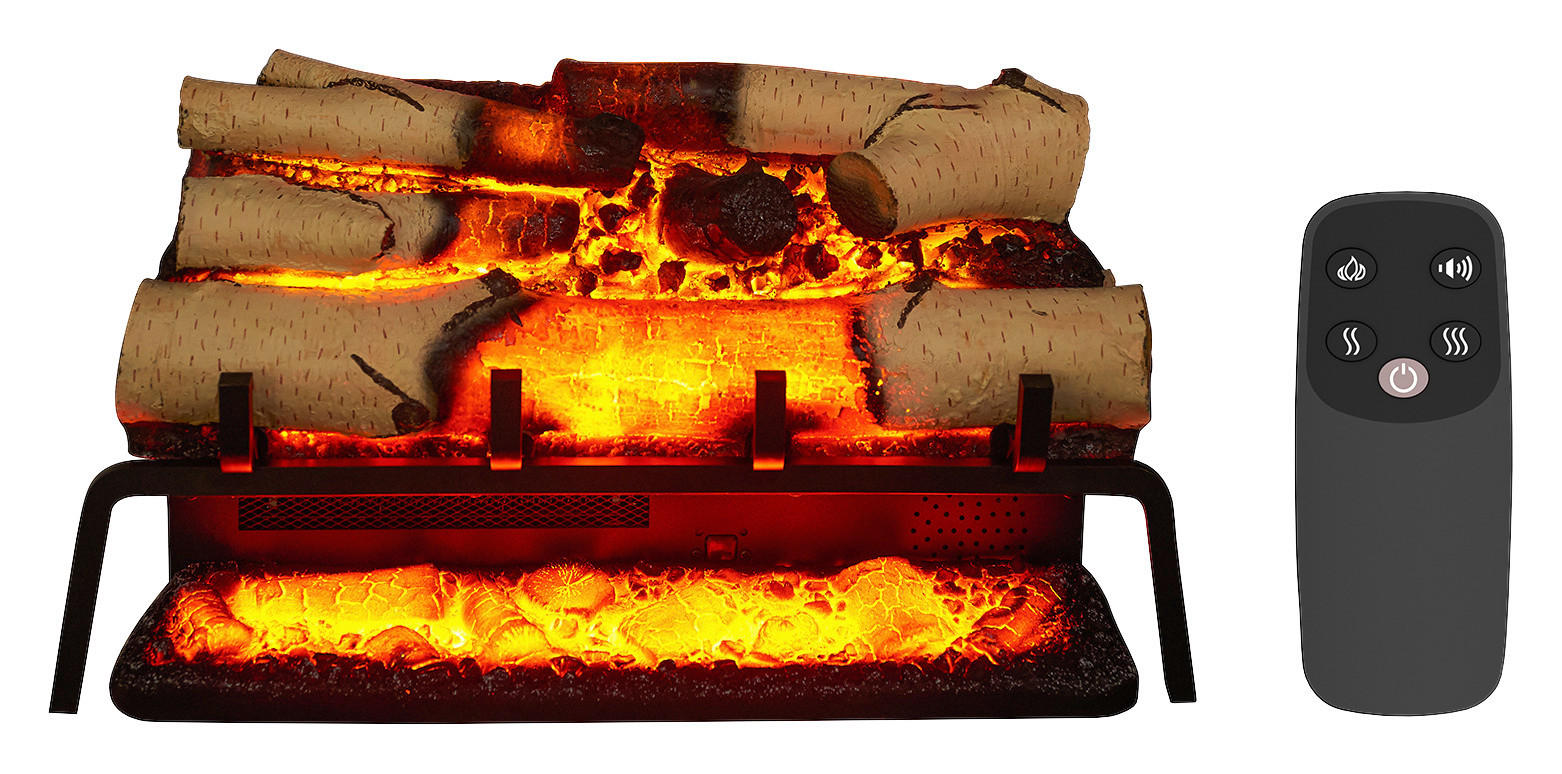 Balderia elektrische Feuerstelle Lily EF290B-WB schwarz birke B/H/L: ca. 24x50,5x58 cm ca. 1500 W Ele.-Feuerstelle Lily - birke/schwarz (58,00/24,00/50,50cm) - Balderia