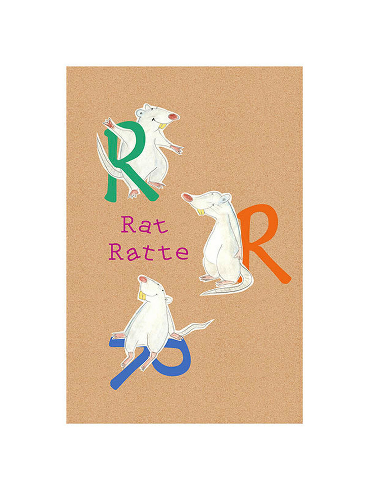 Komar Poster ABC Animal R Buchstaben B/L: ca. 30x40 cm ABC Animal R - (30,00/40,00cm) - Komar