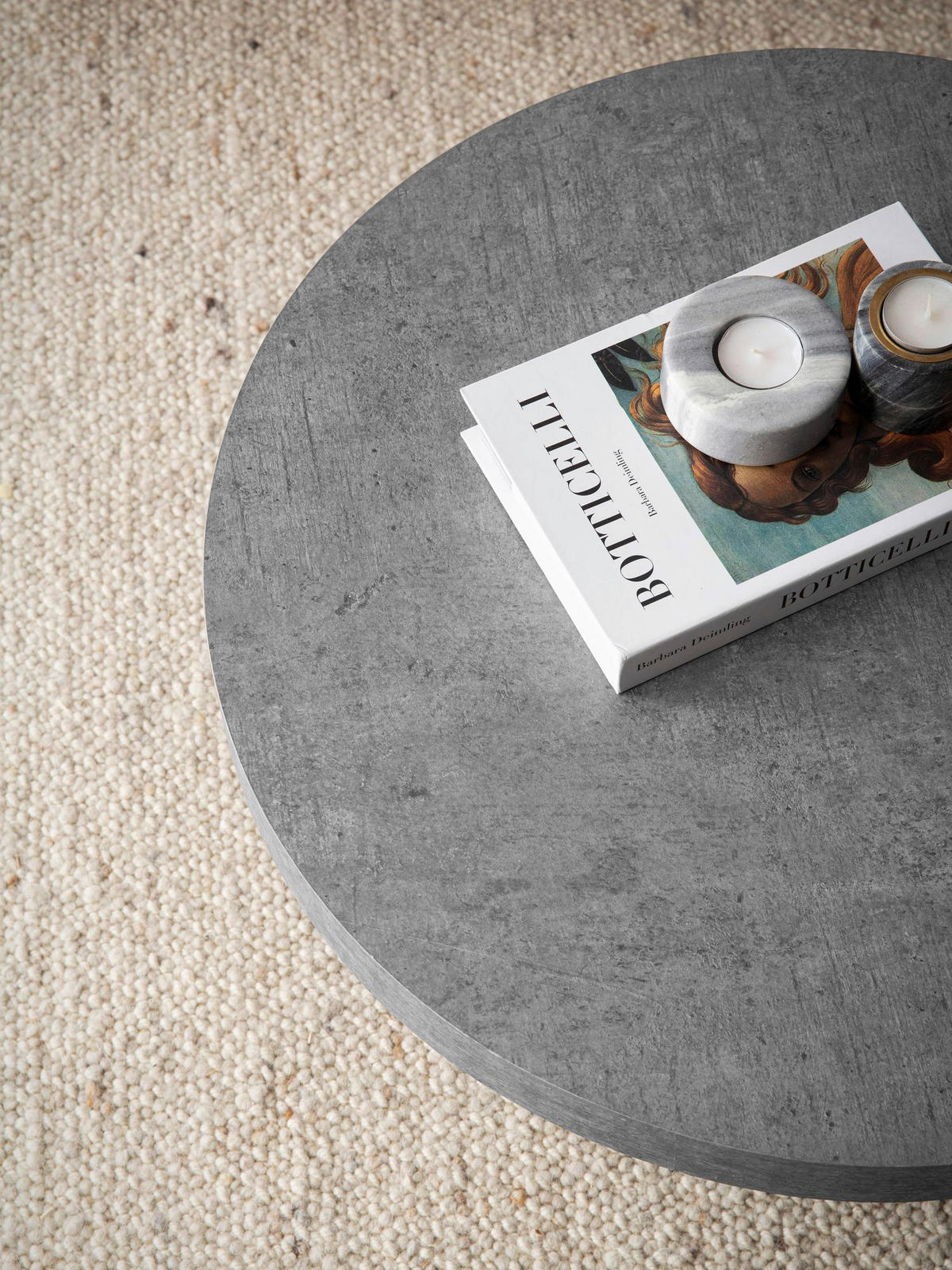 Couchtisch Beton Optik B/H/T: ca. 60x30x60 cm Couchtisch - Beton (60,00/30,00/60,00cm) - Wohnling