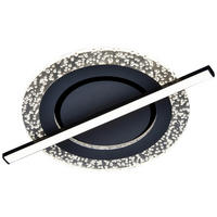 Deckenleuchte schwarz Metall Kunststoff B/H: ca. 40x6 cm LED-Deckenleuchte_Inanna - schwarz (40,00/6,00cm)